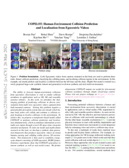 COPILOT: Human-Environment Collision Prediction and Localization from
  Egocentric Videos
