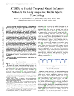 STGIN: A Spatial Temporal Graph-Informer Network for Long Sequence
  Traffic Speed Forecasting