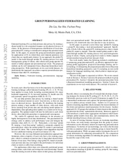 Group Personalized Federated Learning