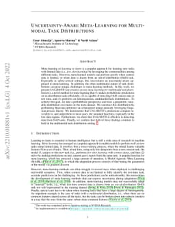 Uncertainty-Aware Meta-Learning for Multimodal Task Distributions
