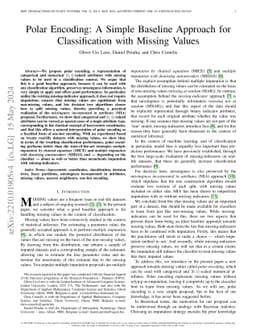 Polar Encoding: A Simple Baseline Approach for Classification with
  Missing Values