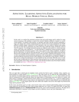 Affection: Learning Affective Explanations for Real-World Visual Data