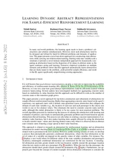 Learning Dynamic Abstract Representations for Sample-Efficient
  Reinforcement Learning