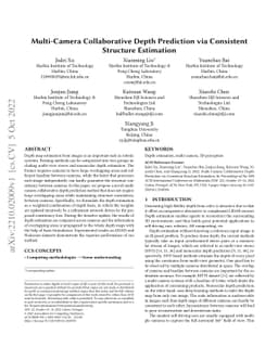 Multi-Camera Collaborative Depth Prediction via Consistent Structure
  Estimation