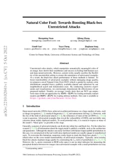 Natural Color Fool: Towards Boosting Black-box Unrestricted Attacks