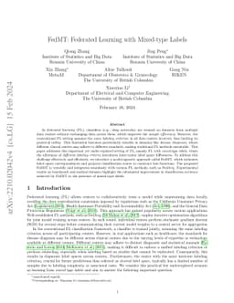 FedMT: Federated Learning with Mixed-type Labels