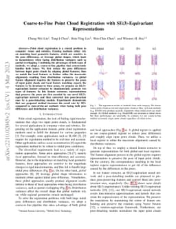 Coarse-to-Fine Point Cloud Registration with SE(3)-Equivariant
  Representations