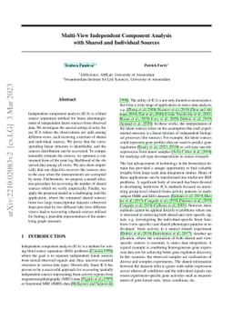 Multi-View Independent Component Analysis with Shared and Individual
  Sources