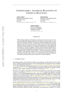 ChemAlgebra: Algebraic Reasoning on Chemical Reactions
