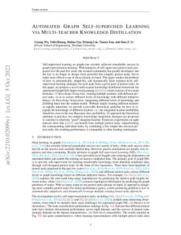 Automated Graph Self-supervised Learning via Multi-teacher Knowledge
  Distillation