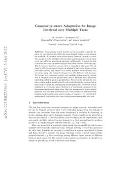 Granularity-aware Adaptation for Image Retrieval over Multiple Tasks