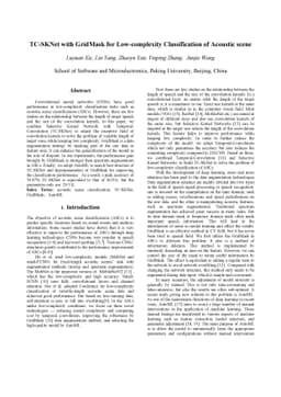 TC-SKNet with GridMask for Low-complexity Classification of Acoustic
  scene