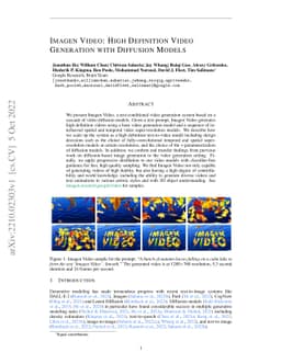 Imagen Video: High Definition Video Generation with Diffusion Models