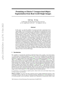 Promising or Elusive? Unsupervised Object Segmentation from Real-world
  Single Images