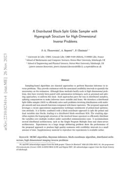 A Distributed Block-Split Gibbs Sampler with Hypergraph Structure for
  High-Dimensional Inverse Problems