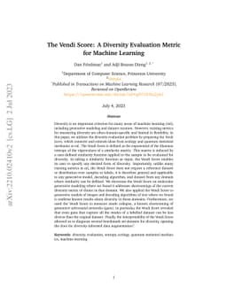The Vendi Score: A Diversity Evaluation Metric for Machine Learning