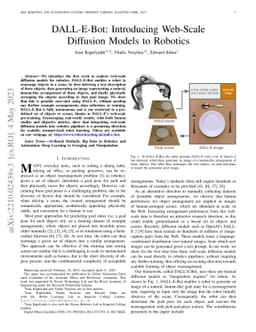 DALL-E-Bot: Introducing Web-Scale Diffusion Models to Robotics