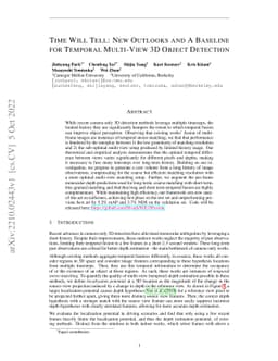 Time Will Tell: New Outlooks and A Baseline for Temporal Multi-View 3D
  Object Detection