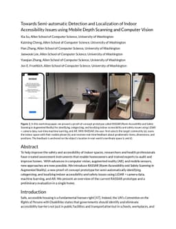 Towards Semi-automatic Detection and Localization of Indoor
  Accessibility Issues using Mobile Depth Scanning and Computer Vision