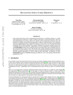Revisiting Structured Dropout