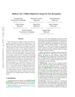 DigiFace-1M: 1 Million Digital Face Images for Face Recognition
