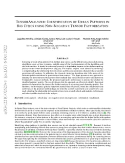TensorAnalyzer: Identification of Urban Patterns in Big Cities using
  Non-Negative Tensor Factorization