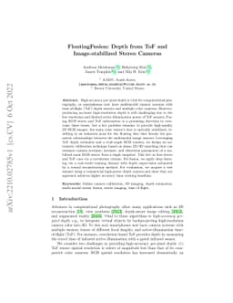 FloatingFusion: Depth from ToF and Image-stabilized Stereo Cameras
