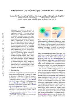 A Distributional Lens for Multi-Aspect Controllable Text Generation