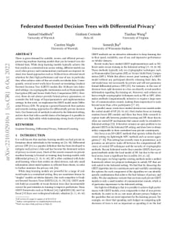 Federated Boosted Decision Trees with Differential Privacy