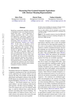 Measuring Fine-Grained Semantic Equivalence with Abstract Meaning
  Representation