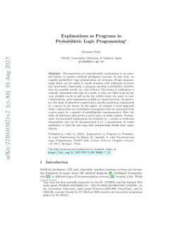 Explanations as Programs in Probabilistic Logic Programming