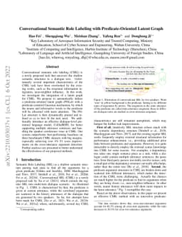 Conversational Semantic Role Labeling with Predicate-Oriented Latent
  Graph