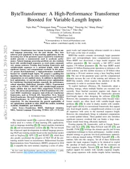 ByteTransformer: A High-Performance Transformer Boosted for
  Variable-Length Inputs