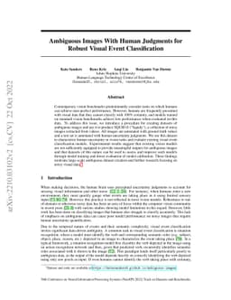 Ambiguous Images With Human Judgments for Robust Visual Event
  Classification