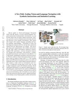 A New Path: Scaling Vision-and-Language Navigation with Synthetic
  Instructions and Imitation Learning