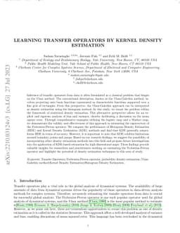 Learning Transfer Operators by Kernel Density Estimation