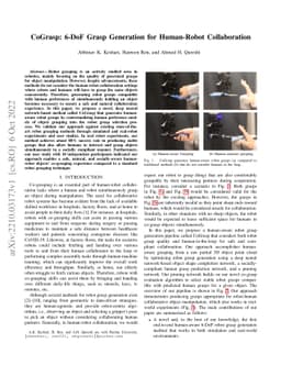 CoGrasp: 6-DoF Grasp Generation for Human-Robot Collaboration