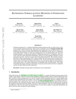 Rethinking Normalization Methods in Federated Learning