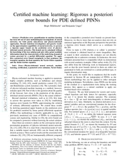 Certified machine learning: Rigorous a posteriori error bounds for PDE
  defined PINNs