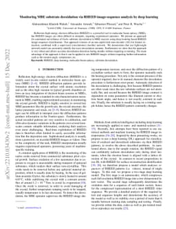 Monitoring MBE substrate deoxidation via RHEED image-sequence analysis
  by deep learning