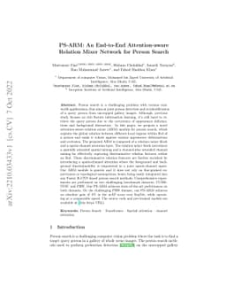 PS-ARM: An End-to-End Attention-aware Relation Mixer Network for Person
  Search
