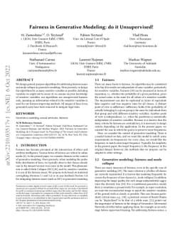 Fairness in generative modeling
