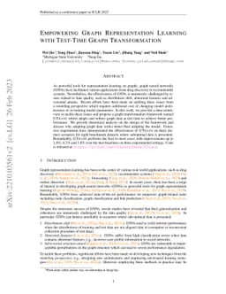 Empowering Graph Representation Learning with Test-Time Graph
  Transformation