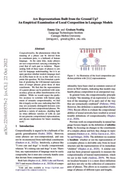 Are Representations Built from the Ground Up? An Empirical Examination
  of Local Composition in Language Models