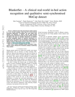 BlanketSet -- A clinical real-world in-bed action recognition and
  qualitative semi-synchronised MoCap dataset