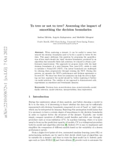 To tree or not to tree? Assessing the impact of smoothing the decision
  boundaries