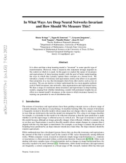 In What Ways Are Deep Neural Networks Invariant and How Should We
  Measure This?
