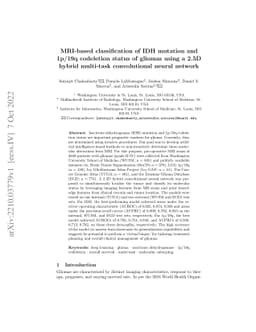 MRI-based classification of IDH mutation and 1p/19q codeletion status of
  gliomas using a 2.5D hybrid multi-task convolutional neural network