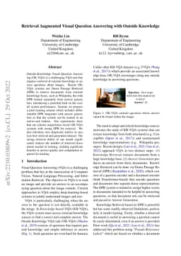 Retrieval Augmented Visual Question Answering with Outside Knowledge