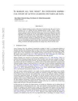 Is margin all you need? An extensive empirical study of active learning
  on tabular data